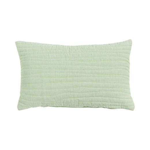 Uneven stitching light green Cushion 30 x 50 cm