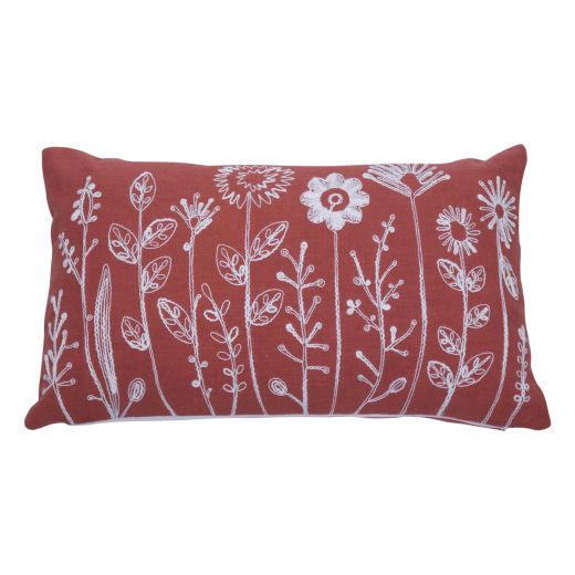 Flora Cushion orange 30x50cm 