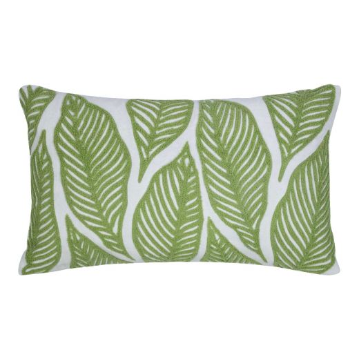 Lilou Cushion leaf green 30x50cm