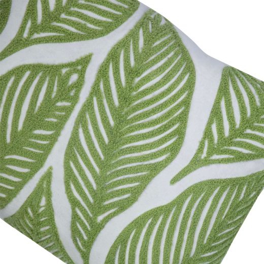 Lilou Cushion leaf green 30x50cm