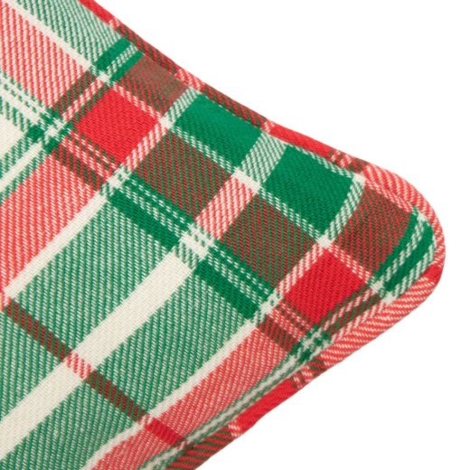 Jingle Christmas Kussen beige groen rood 30x50cm 