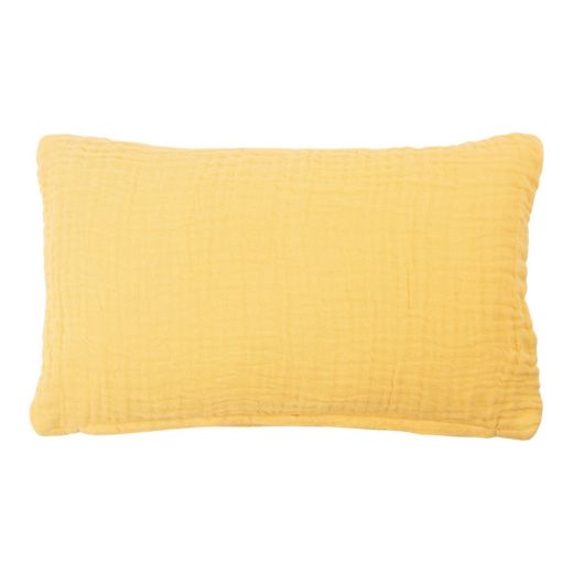Cushion cheerio muslin soft yellow 30x50cm