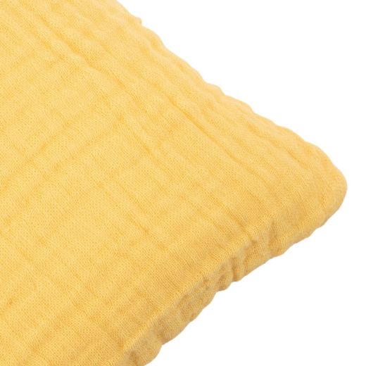 Cushion cheerio muslin soft yellow 30x50cm