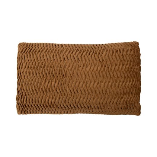 Coussin Mariah brun doré 30x50cm