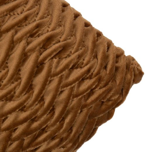 Coussin Mariah brun doré 30x50cm