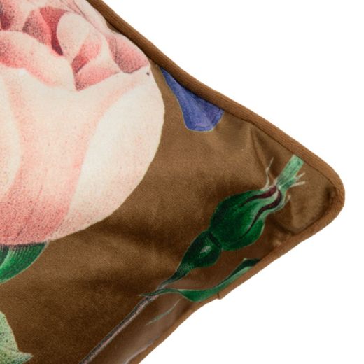 Coussin Vanessa brun doré 30x50cm