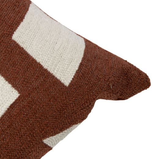 Kussen Sacha rood bruin 30x50cm