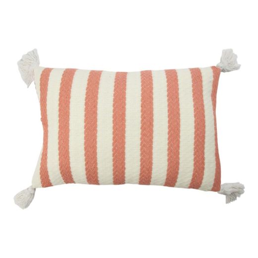 Cushion sisley stripe off white red 40x60cm