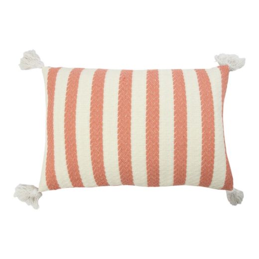 Cushion sisley stripe off white red 40x60cm
