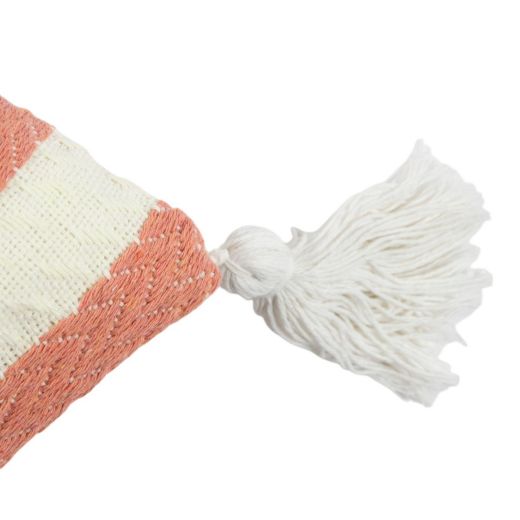 Cushion sisley stripe off white red 40x60cm