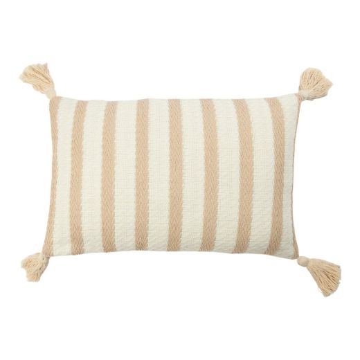 Cushion sisley stripe off white beige 40x60cm