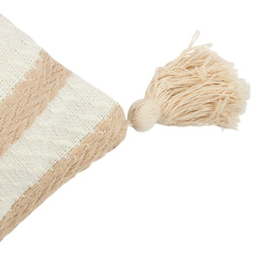 Cushion sisley stripe off white beige 40x60cm