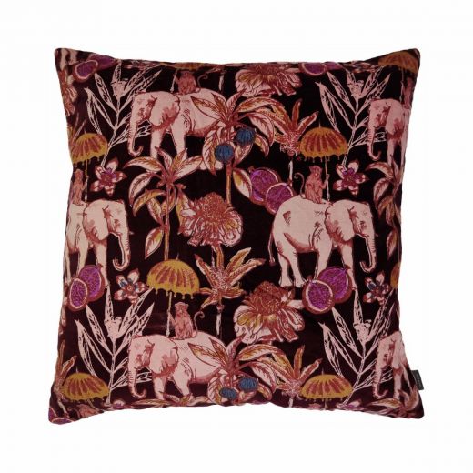 Elephant Print Kissen Bordeaux 60x60cm 