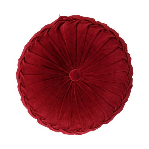 Kanan Velvet kussen rood dia40x10cm 