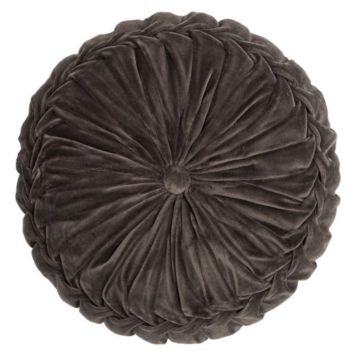 Kanan Velvet kussen bruin dia40x10cm 