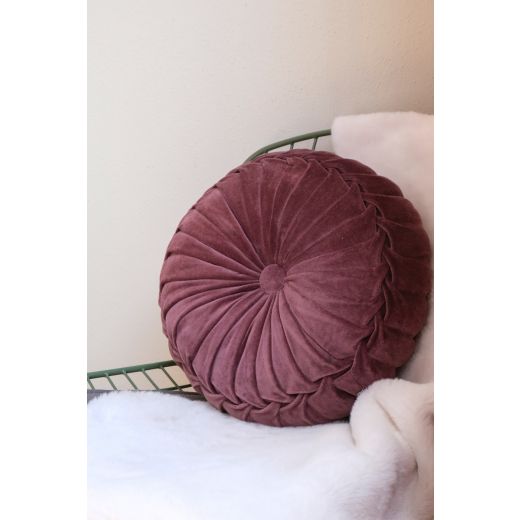 Kanan Velvet coussin mauve dia40x10cm 