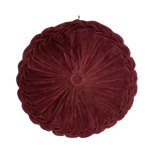 Kanan Velvet coussin bordeaux dia40x10cm 