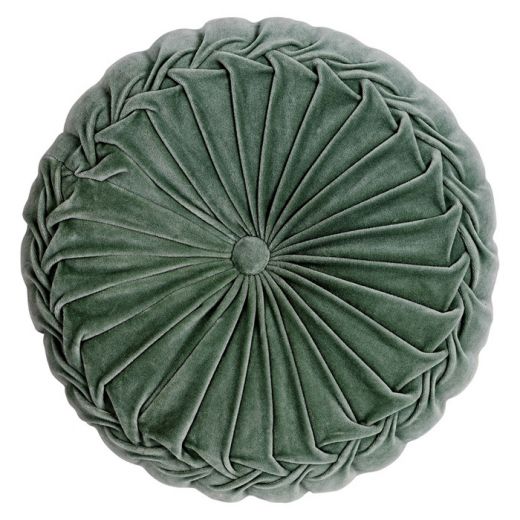Kanan Velvet kussen blauw groen dia40x10cm 