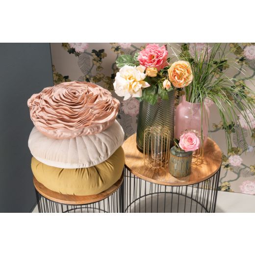 Daisy coussin beige dia40x10cm 