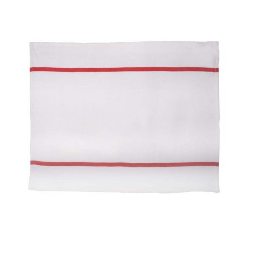 Herringbone Stripe Torchon de cuisine bleu +gris+rouge 50x70cm (set of 3) 