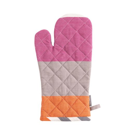 Stripes Print Mauve Ofenhandschuh Rost 18x33cm 