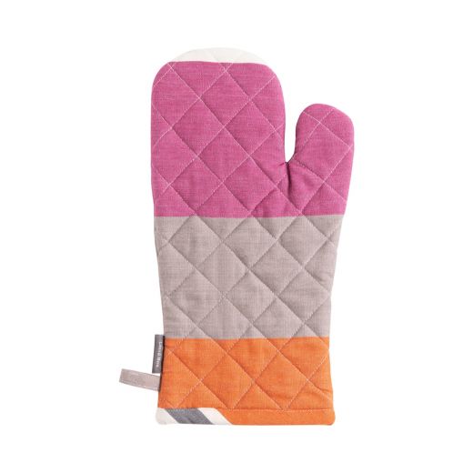 Stripes Print Mauve Ofenhandschuh Rost 18x33cm 