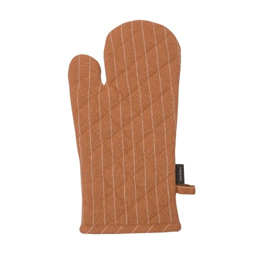 Pinstripe Ofenhandschuh cafe braun 18x33cm 