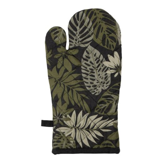 Kendra Jungle Ofenhandschuh schwarz grün 18x33cm 