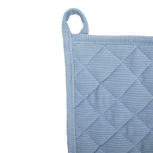 Corduroy manique bleu  20x20cm