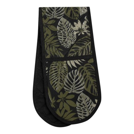 Kendra Jungle doppelter Ofenhandschuh schwarz grün 18x85cm 