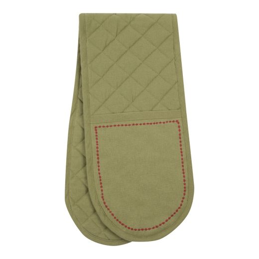 Gina doppelter Ofenhandschuh Grün 18x85cm 
