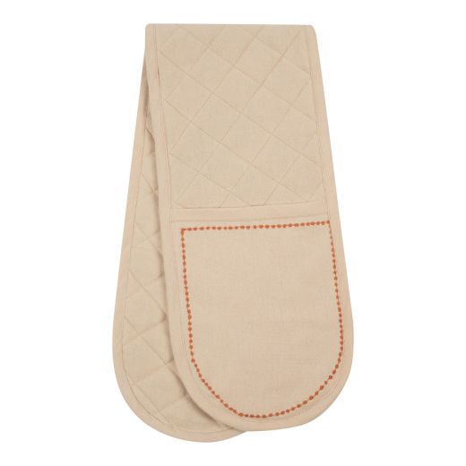 Gina doppelter Ofenhandschuh Beige 18x85cm 