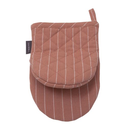 Pinstripe Mini Ofenhandschuh cafe braun 14x20cm (set of 2) 