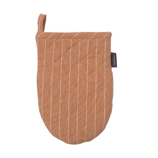 Pinstripe Mini Ofenhandschuh cafe braun 14x20cm (set of 2) 