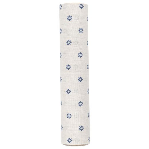 Little Tafelband fleur grijs-blauw 30cmx3mtr (rolled) (20 in box)