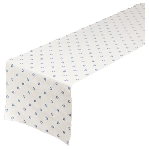 Little Tafelband fleur grijs-blauw 30cmx3mtr (rolled) (20 in box)