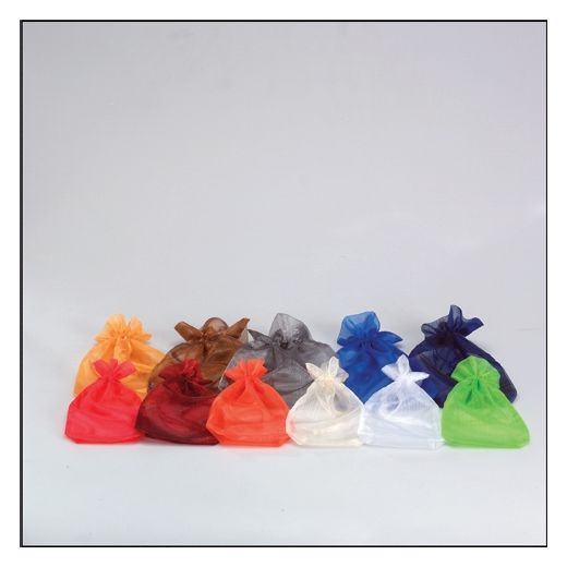 S Chiffon Decobag oranje, 8x14cm