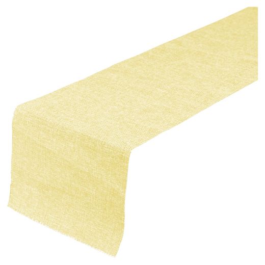 Jute Linen Tafelband geel 30cmx3mtr (box of 12) 