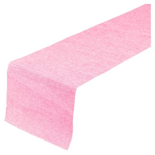 Jute Linen Tafelband roze 30cmx3mtr (box of 12) 
