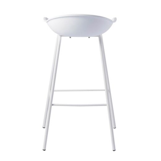 Bar stool 75 cm Metal Plastic Romeo Mono White