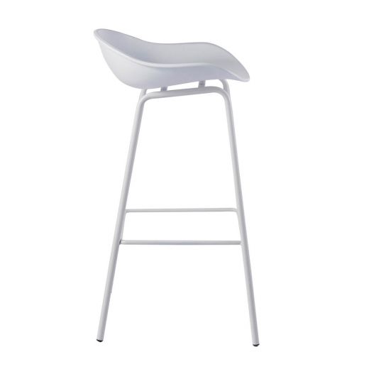 Bar stool 75 cm Metal Plastic Romeo Mono White