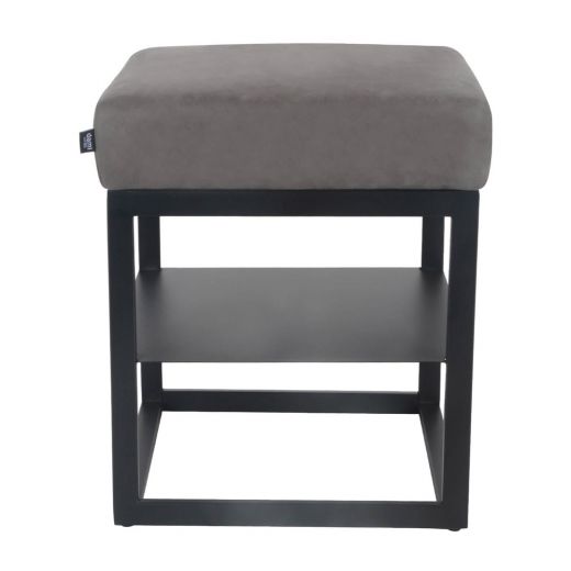 Bedside table side table vegan leather Otto - Stone