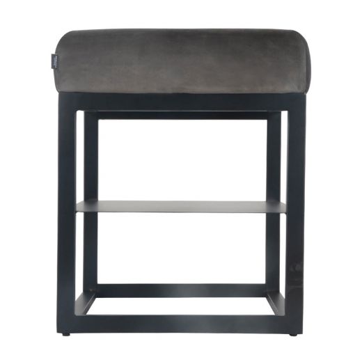 Bedside table side table velvet otto - velvet gray