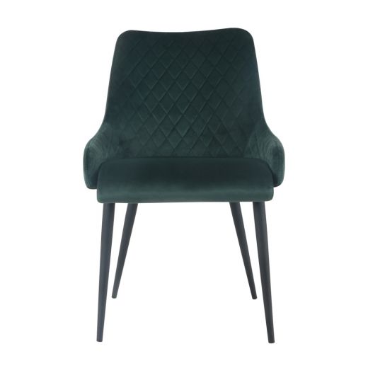 Dining room chairs Velvet Velvet Bella - Velvet dark green