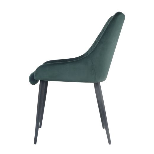 Dining room chairs Velvet Velvet Bella - Velvet dark green