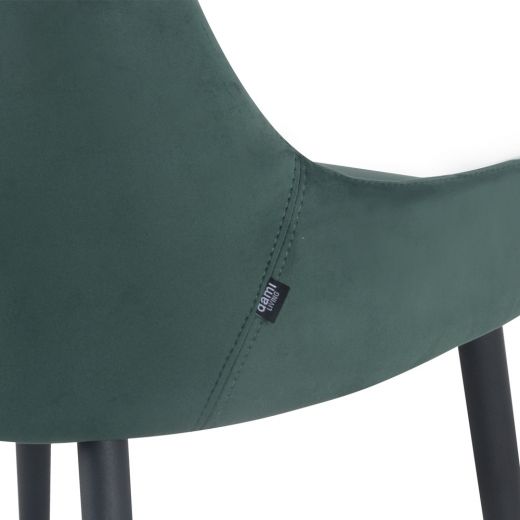 Dining room chairs Velvet Velvet Bella - Velvet dark green