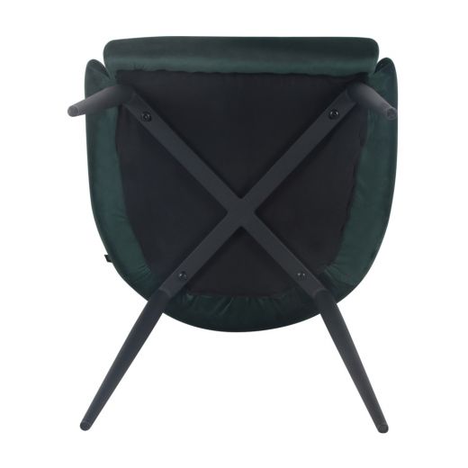 Dining room chairs Velvet Velvet Bella - Velvet dark green