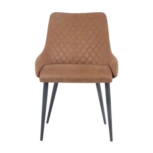 Dining room chair Vegan leather Bella - Cognac