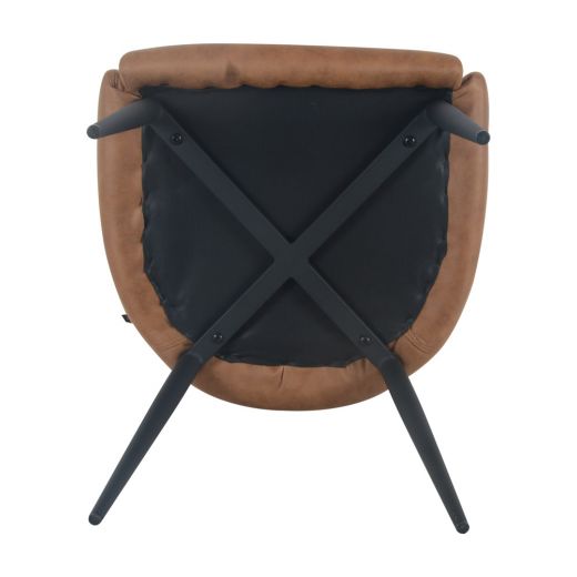 Dining room chair Vegan leather Bella - Cognac