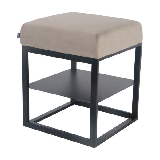 Bedside table side table velvet otto - velvet taupe